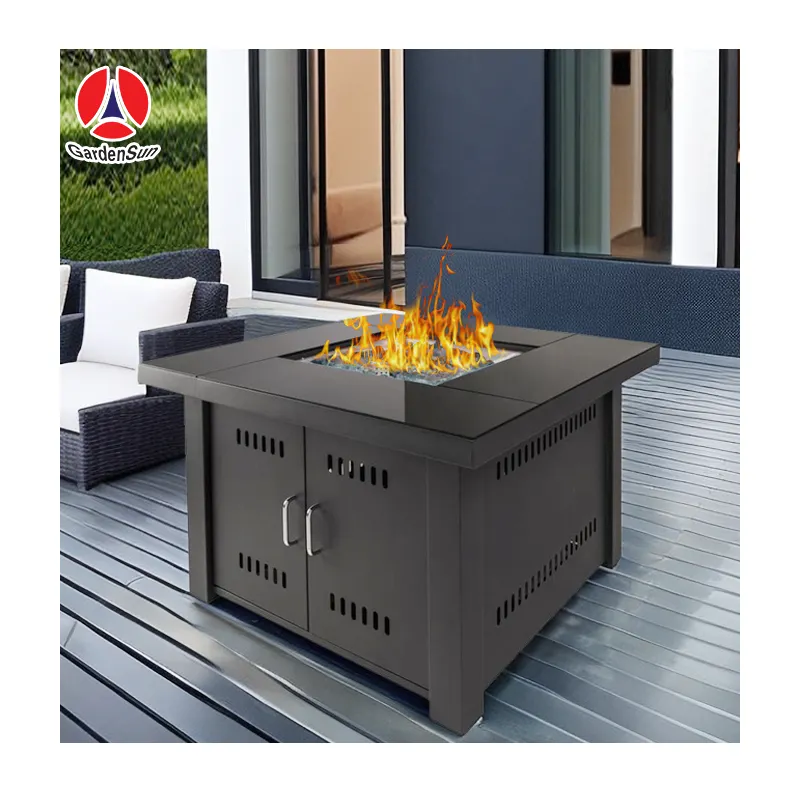 Application Outdoor Meeting gas firepit with AGA