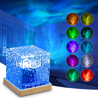Projecteur d'ondes lumineuses LED RGB Coolqing, effet vague océanique, avec télécommande, veilleuse d'ambiance pour fête et décoration de chambre