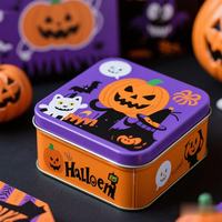 Nouveau pot cadeau personnalisé pour Halloween boîte en fer blanc en forme de pot à bonbons boîte cadeau créative d'emballage en métal pour enfants