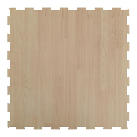 Carreaux de sol imbriqués en caoutchouc grain de bois pour équipement de gymnastique Puzzle Revêtement de sol en caoutchouc