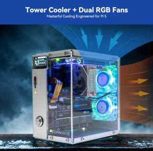 ДСП Pironman 5 Nvme M.2 Ssd Pcie Mini Pc чехол для Raspberry <span class=keywords><strong>Pi</strong></span> 5 (онлайн-документы) - Product Image 4