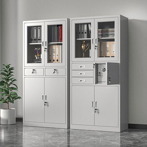 Luoyang Manufacturer Locks Modern Storage Furniture Office Steel <strong>Metal</strong> Vault Drawer <strong>File</strong> Cabinet with Glass Door Safe <strong>Box</strong> - Product Image 6