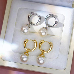 2018 DIY <b>Pearl</b> Accessories S925 Silver Earnail Empty Tray with 9-15mm Round Beads Fashion Silver <b>Jewelry</b> Ear Buckle - Product Image 4