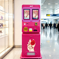Écran tactile publicitaire haut de gamme AIT, caméra à détection de mouvement grande capacité, impression 3D d'art sur ongles, distributeur automatique