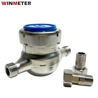 Compteur de débit d'eau multi-jets certifié CE DN15 Classe B IP68 en acier inoxydable SS304/SS306 pour usage résidentiel et commercial, anti-magnétique