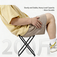 Tabouret pliant robuste, capacité de charge de 100 kg |   Tabouret portable léger de style sac à main avec fermeture éclair |   pour le camping, la pêche, la randonnée, les voyages et les loisirs