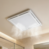 Ventilateur d'extraction de salle de bain à montage au plafond de haute qualité, à économie d'énergie, 42W, avec lumière, faible bruit, blanc, pour usage domestique