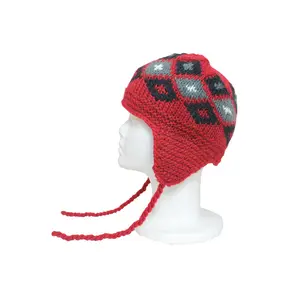 Fleece Lining Winter Hats Knit Soft Warm Earflap Cozy Knitted Beanie for Children