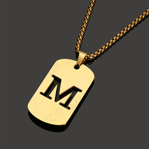 Collana Traforata con 26 Lettere in Acciaio Inossidabile, Stile Punk, Impermeabile, Personalizzabile, Catena per Maglione <span class=keywords><strong>60</strong></span> <span class=keywords><strong>cm</strong></span> - Product Image 4