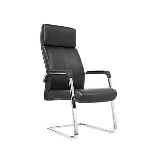   Silla de oficina de respaldo alto, silla ejecutiva de cuero negro con reposabrazos para uso en oficina - Product Image 5