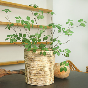 Yihua Floral Art Artificial Guanyin Lotus Leaf Branch 90cm Silk <b>Plant</b> Indoor <b>Decor</b> Modern Minimalist Style - Product Image 2