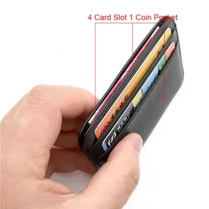 DIENQI Porta Carte di Credito in Vera Pelle, Sottile, Porta Documenti, <span class=keywords><strong>Portafoglio</strong></span> <span class=keywords><strong>Piccolo</strong></span> da <span class=keywords><strong>Uomo</strong></span>, Stile Normcore/Minimalista - Product Image 6