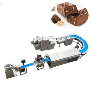 Línea de embalaje horizontal automática para Chocolate, máquina de embalaje de flujo de barra de chocolate proteico de energía