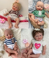 Poupée Bébé Artisanale Réaliste 12/18 Pouces, Nouveau-né en Silicone Souple, Mini Poupée Afro-Américaine, Convient pour l'Entraînement à la Sucette en Crèche