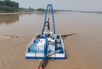 Drague à aspiration diesel haute performance avec boîte de vitesses et moteur, pour dragage et désagrémentation du sable fluvial, capacité 30-200 m³/h