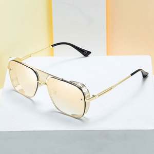 Gafas de Sol Cuadradas con Montura Metálica para Hombre y Mujer, Lentes Degradadas, Protección UV400, Estilo Steampunk, Moda 2020 - Product Image 2