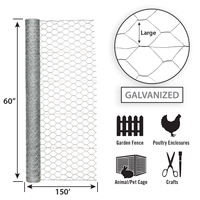 Maille de fil hexagonal galvanisé, revêtement en PVC plastique, 6 à 8 pieds de haut, clôture de cage, filet de clôture, rouleau de maille, fil de poulailler à vendre