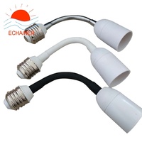 Douille de lampe moderne E27 à E27 avec adaptateur de lampe de câble d'extension flexible de 20cm