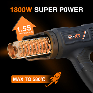 <span class=keywords><strong>Pistola</strong></span> de Calor Eléctrica MaxxT de 1800W con 4 Boquillas, Calentamiento Rápido, para Soldar, Encoger Envolturas, <span class=keywords><strong>Manualidades</strong></span>, Sellado de PVC y Encogimiento de Pintura - Product Image 5