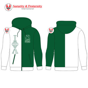 Sudadera con Capucha de Algodón y Felpa para Mujer con Bordado de la Hermandad Iota Phi Lambda |   Sudadera con Capucha de Felpa de Algodón Personalizada Bordada para Mujer - Product Image 4