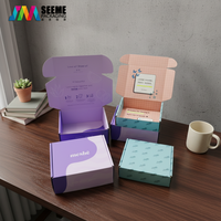 Boîtes d'expédition pour vêtements en carton ondulé avec impression de logo de marque personnalisée, couleur rose, emballage pour envoi postal
