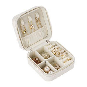 Luxueuse Boîte à Bijoux de Voyage en Similicuir PU Portable Simple, Organisateur de Rangement Promotionnel pour Boucles d'Oreilles et Clous d'Oreilles - Product Image 5