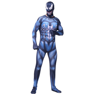 Manqi Venom Adult <b>Costume</b> Jumpsuit Spider Man Movie Cosplay <b>Costume</b> for Men Halloween Party Stage Performance - Product Image 2
