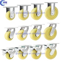 Pengxing — roulettes de roulettes pivotantes en Nylon/pp de 6 pouces, pour établi de travail, avec frein de verrouillage, 150 mm