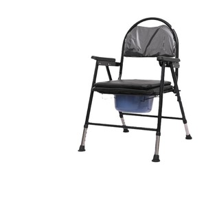 Carbon Steel <b>Commode</b> <b>Chair</b> Adjustable Foldable With Non Slip Legs For Elderly And Pregnant Women Home Use - Product Image 1