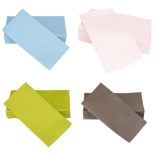 Serviettes <span class=keywords><strong>de</strong></span> table jetables colorées 1 pli, style sac, toucher lin, en pâte <span class=keywords><strong>de</strong></span> bois vierge, douces, en papier – Offre Spéciale - Product Image 1