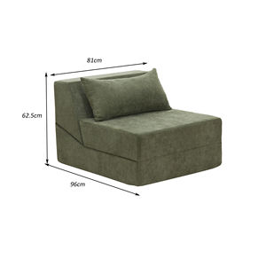 可转换折叠压缩沙发床枕头加厚高密度泡沫可折叠床垫单人睡椅沙发供应商 - Product Image 2