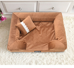 Cama de perro cálida de marca de lujo, diseño bonito de lujo D, letra clásica - Product Image 6