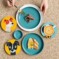 Sous-verre absorbant en forme de chien, résistant à la chaleur, tapis mignon pour animaux de compagnie, dessous de tasse à thé et à café, décoration de table pour la maison et la cuisine