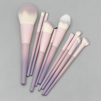 Daily Queen & Mor-phe10 Pcs Pinceaux de maquillage à poudre avec manche dégradé de couleur, qualité supérieure et sensation luxueuse, logo personnalisé