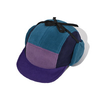 Gorro de Invierno de Forro Polar con Visera Plana, 100% Poliéster, Gorro Ushanka con Orejeras Plegables, Gorra de Béisbol Suave de 5 Paneles