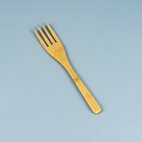 Ensemble de couverts jetables en bambou écologiques 3 pièces, fourchette, couteau, cuillère, biodégradable et compostable pour les fêtes et les mariages