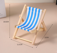 Support de téléphone en bois créatif, chaise de plage pliable, style nordique, figurine artisanale mignonne, accessoire de photographie, décoration d'intérieur