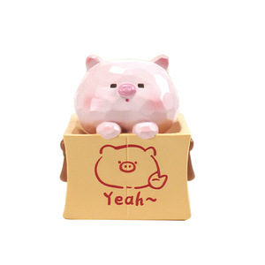 Yu Mo ChillPig Blind Box, Figura de Cerdo de Resina, Paquete de 8, Adorno de Escritorio de Animales de Dibujos Animados, Regalo para Estudiantes, Manualidades Creativas - Product Image 5
