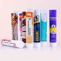 Tubo cilíndrico de aluminio ABL personalizado de 30 g, envase vacío para pasta de dientes y limpiador facial con tapa de rosca