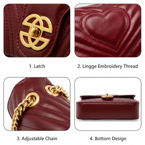 Bolsos <span class=keywords><strong>de</strong></span> Hombro Diamond, Bolso <span class=keywords><strong>de</strong></span> Cuero para Mujer, Bolso <span class=keywords><strong>de</strong></span> Mano Personalizado Hecho a Mano, Bolso <span class=keywords><strong>de</strong></span> Cuero <span class=keywords><strong>de</strong></span> Alta Calidad <span class=keywords><strong>de</strong></span> Fábrica, Bolsos Cruzados <span class=keywords><strong>de</strong></span> Hombro - Product Image 5