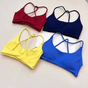 Soutien-gorge de sport OEM pour femme, vente chaude, pour la gym et l'entraînement à domicile, respirant, dos croisé torsadé, avec coussinets amovibles - Product Image 5
