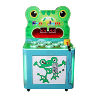 Machine de jeu d'arcade à pièces pour enfants, avec marteau à frapper, grenouille qui saute, jeu de loterie et de tickets de récompense