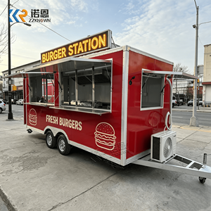 Carrito de Comida Rápida Móvil Comercial, Remolque de Café, Remolque de Bebidas, Remolque de Comida para Catering Móvil, Remolque de Comida con Gabinetes para Negocios - Product Image 3