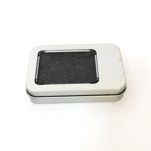 mini usb tin box with window fidget spinner metal can filter tip tin