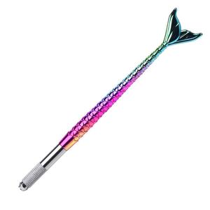 Stylo de microblading léger au design sirène, outil manuel de maquillage permanent 3D pour débutants - Product Image 3