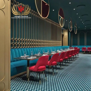 HJ HOME personalizado restaurante y bar proyecto muebles modernos catering banco y silla conjuntos de lujo cabina sofá comedor asientos - Product Image 2