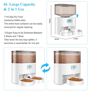 Distributeur de nourriture pour animaux de compagnie, 5L, Semi-automatique, repas unique, compagnon de chat, petite gravité, Tuya, Wifi, mangeoire pour animaux de compagnie, minuterie 2 repas - Product Image 4