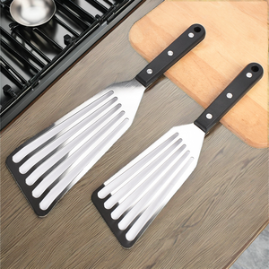 Espátula Ranurada de Acero Inoxidable con Mango de PP Resistente al Calor, Apta para Lavavajillas, Microondas y Horno, Sostenible, OEM - Product Image 2