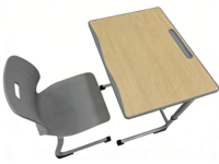 Tables et chaises de salle de formation en plastique durables et ergonomiques, design moderne, tables réglables pour les ateliers scolaires, les réunions