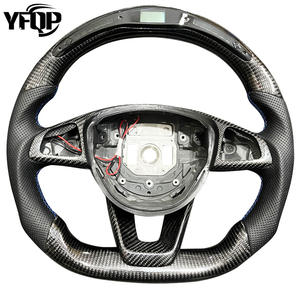 Volant de direction personnalisé en fibre de carbone avec LED pour Benz W205 <span class=keywords><strong>AMG</strong></span> C63 <span class=keywords><strong>A45</strong></span> <span class=keywords><strong>AMG</strong></span> - Product Image 3